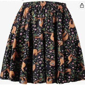 EUC Fancyqube Women's Elastic Waist Cute Sloth Print